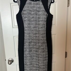 White House Black Market Monochrome Midi Dress